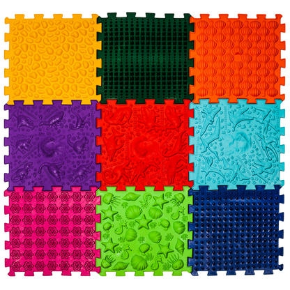 Ortopēdisko paklājiņu komplekts "Dinosaurs Puzzle 9+6"