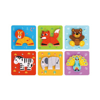 Koka puzle "6 in 1 Mini Animal Puzzle"