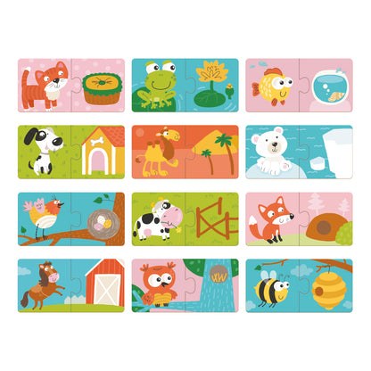 Puzle "Dzīvnieku mājas"