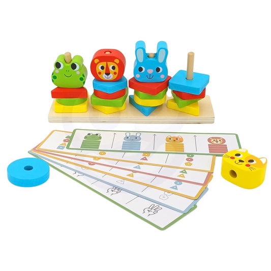 Деревянная пирамида "Animals Stacker"