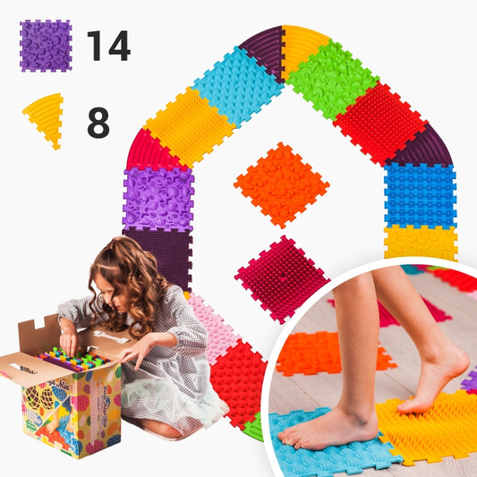 Ortopēdisko paklājiņu komplekts "Puzzle 14+8"