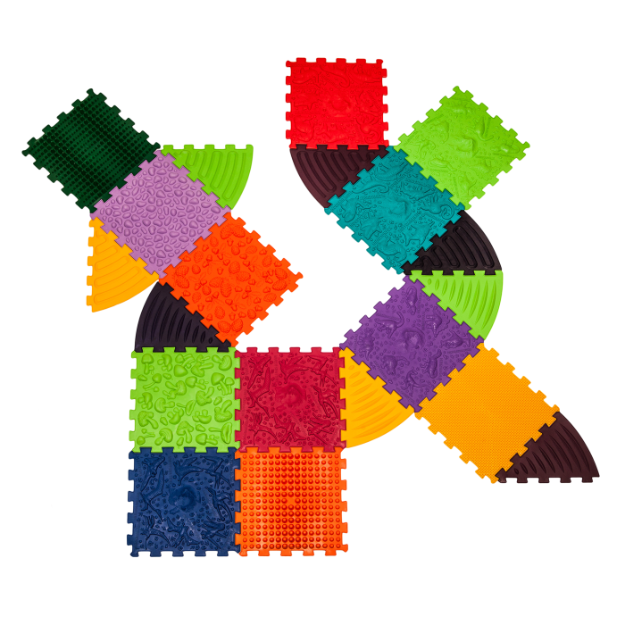 Ortopēdisko paklājiņu komplekts "Dinosaurs Puzzle 12 + 8"
