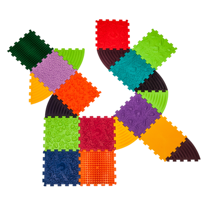 Ortopēdisko paklājiņu komplekts "Dinosaurs Puzzle 12 + 8"