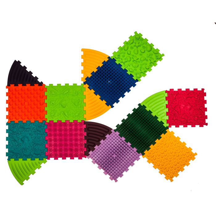 Ortopēdisko paklājiņu komplekts "Dinosaurs Puzzle 10 + 6"