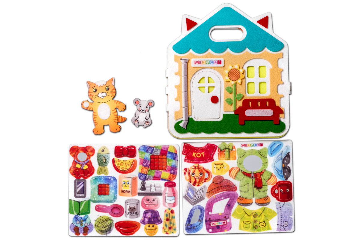 Книжка-игрушка из фетра "Дом Котофея"