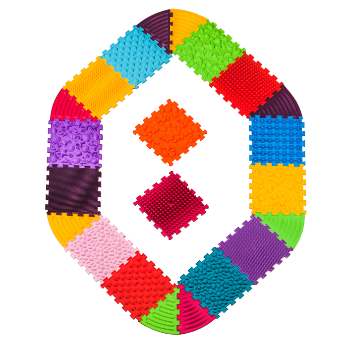Ortopēdisko paklājiņu komplekts "Puzzle 14+8"