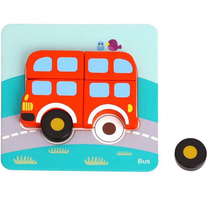 Деревянный пазл "Mini Transportation"