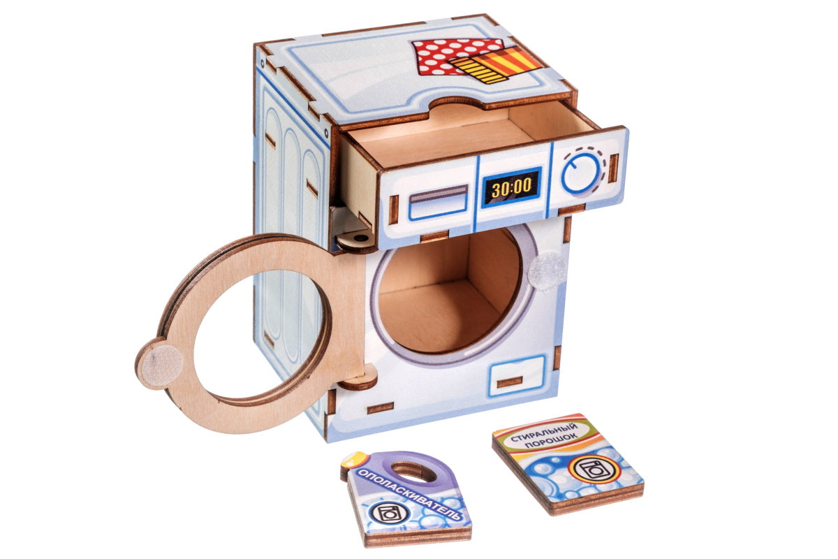 Attīstošā spēle ar Velcro "Veļas mašīna"