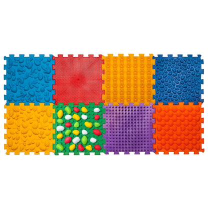 Ortopēdisko paklājiņu komplekts "Puzzle Mix 8 + STONES"
