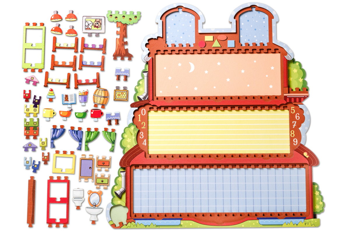 Деревянная рамка-вкладыш "Детский сад для мишек"