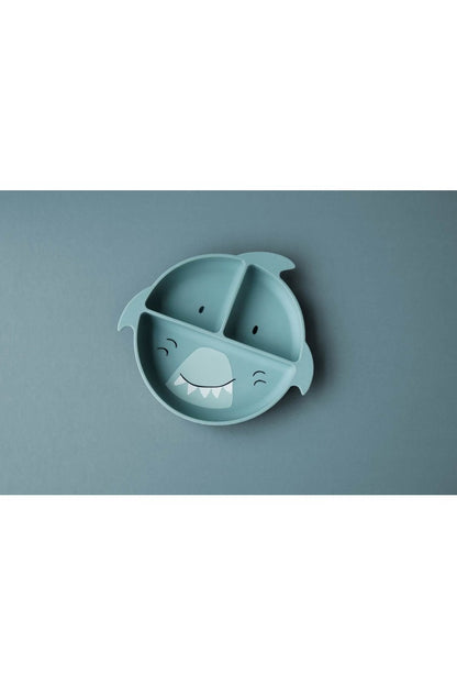 Silikona šķīvis ar piesūcekni "Mr. Shark"