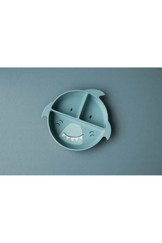 Silikona šķīvis ar piesūcekni "Mr. Shark"