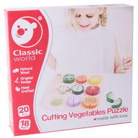 Koka dārzeņu griešanas komplekts "Cutting Vegetables Puzzle"