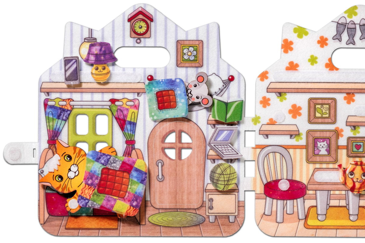 Книжка-игрушка из фетра "Дом Котофея"