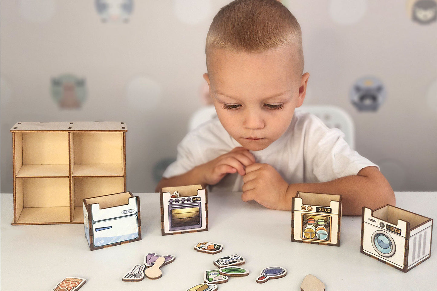 Деревянный сортер "Бытовая техника"