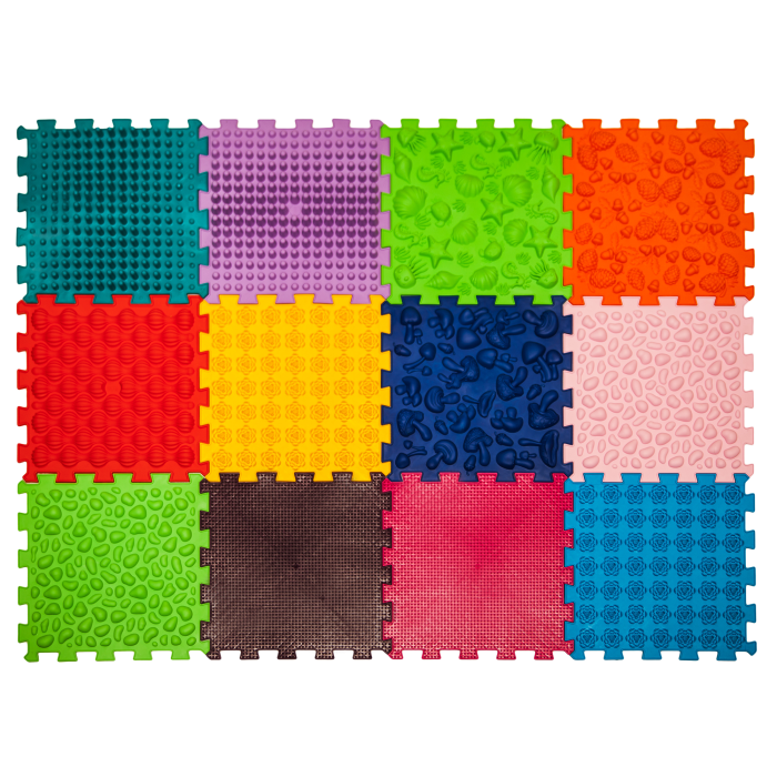 Ortopēdisko paklājiņu komplekts "Puzzle 12+8"