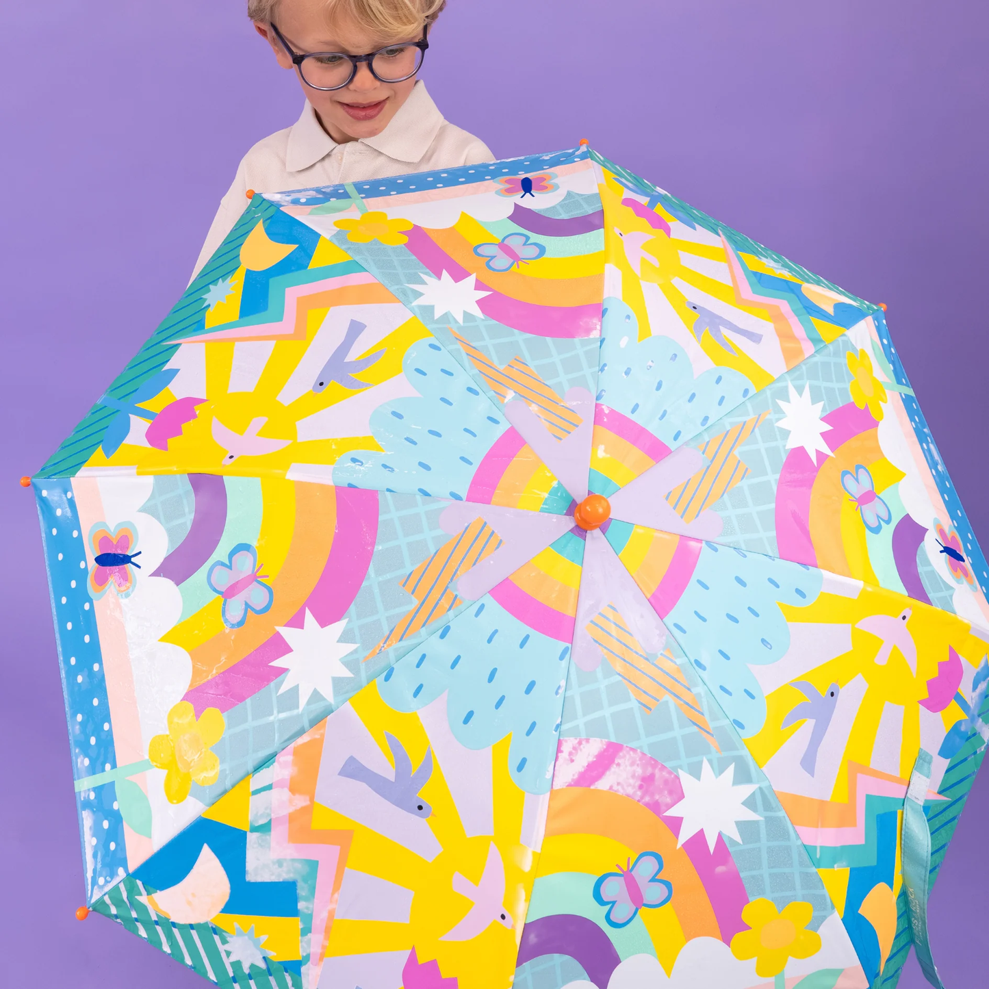 Krāsu mainošs lietussargs "Rainbows"