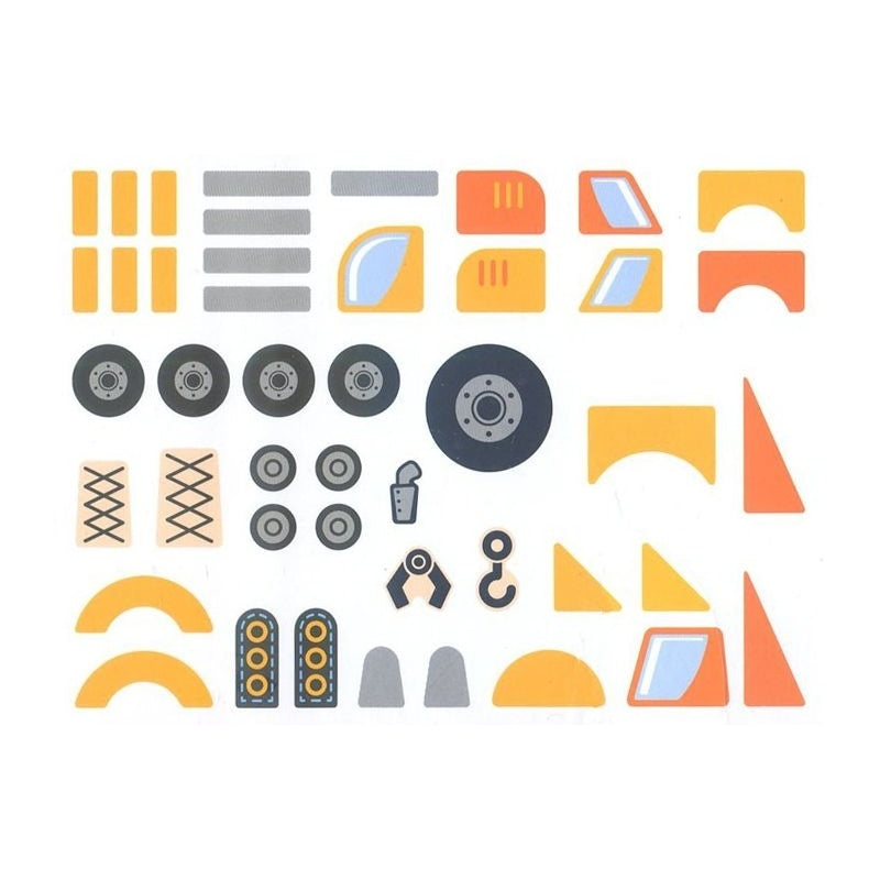 Spēle ar āmuru un nagliņām "Būvniecības transports"