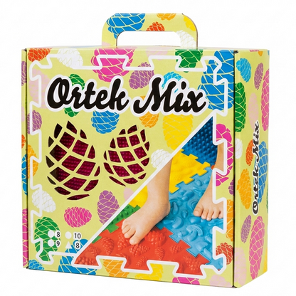 Ortopēdisko paklājiņu komplekts "Puzzle Mix Pastel 9"