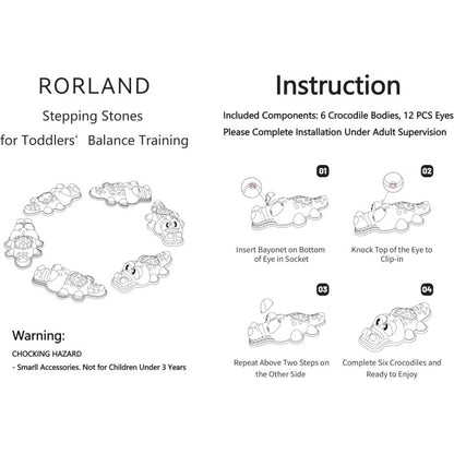 Sensorais balansa/līdzsvara celiņš "Crocodiles"