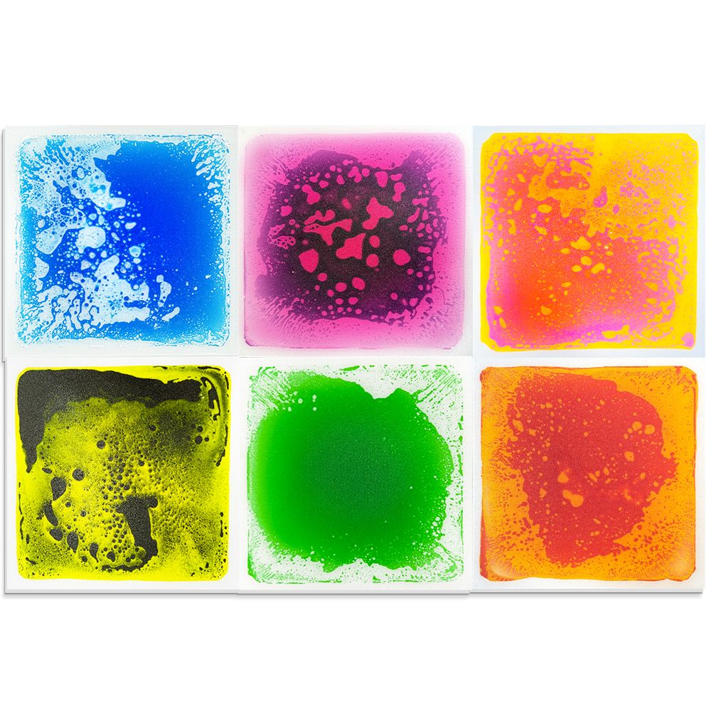 Sensorie paklājiņi ar šķidrumu "Liquid Sensory Mats" (6 gab.)