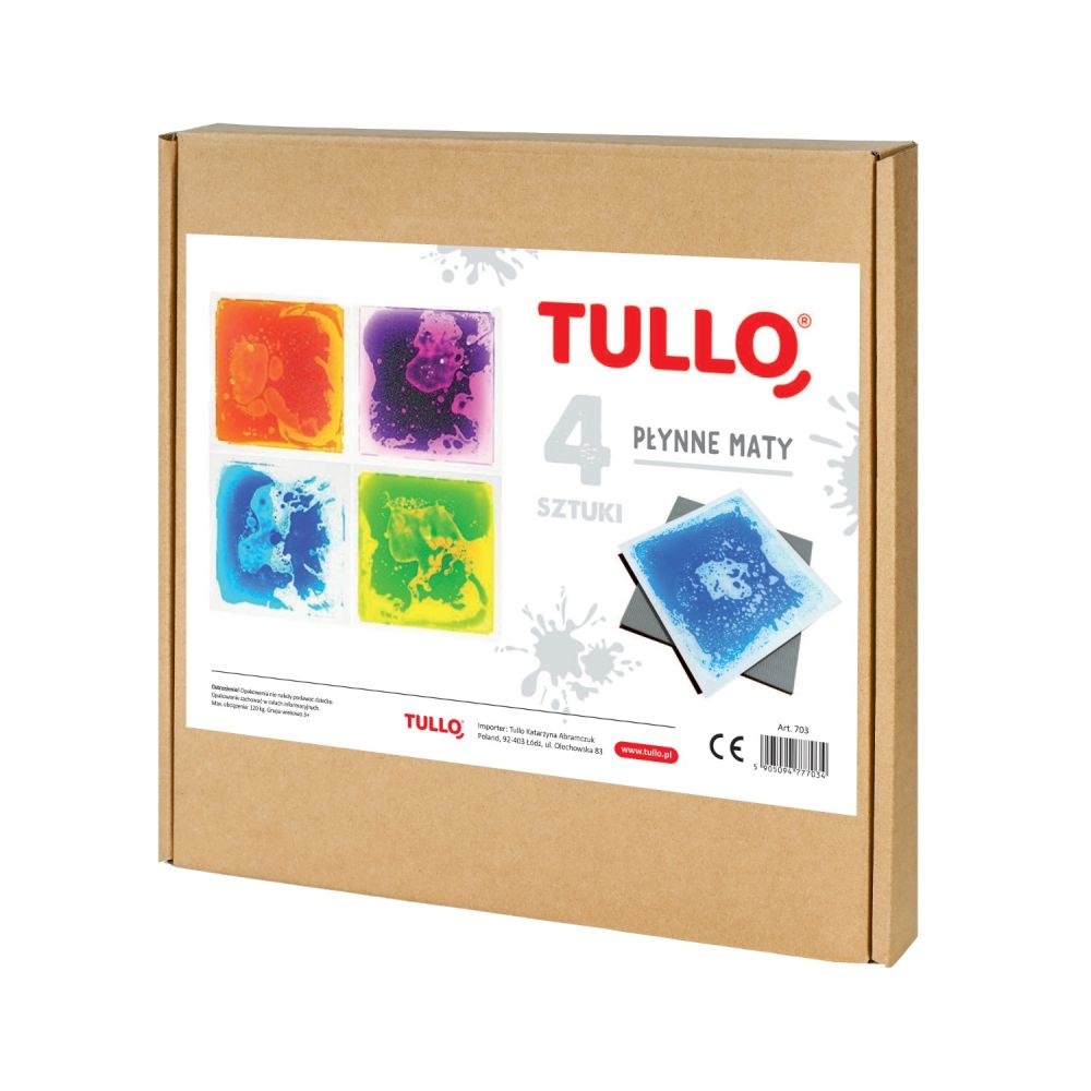 Sensorie paklājiņi ar šķidrumu "Liquid Sensory Mats" (4 gab.)