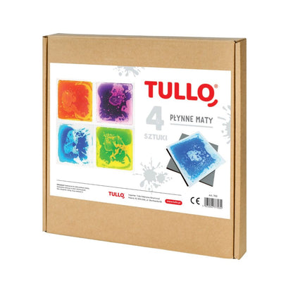 Sensorie paklājiņi ar šķidrumu "Liquid Sensory Mats" (4 gab.)