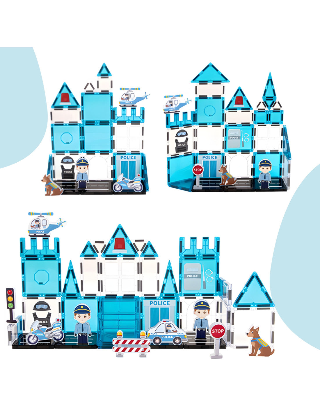 3D Magnētiskais konstruktors"Police Station" (42 det.)