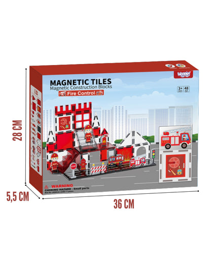 3D Magnētiskais konstruktors"Fire Control" (48 det.)