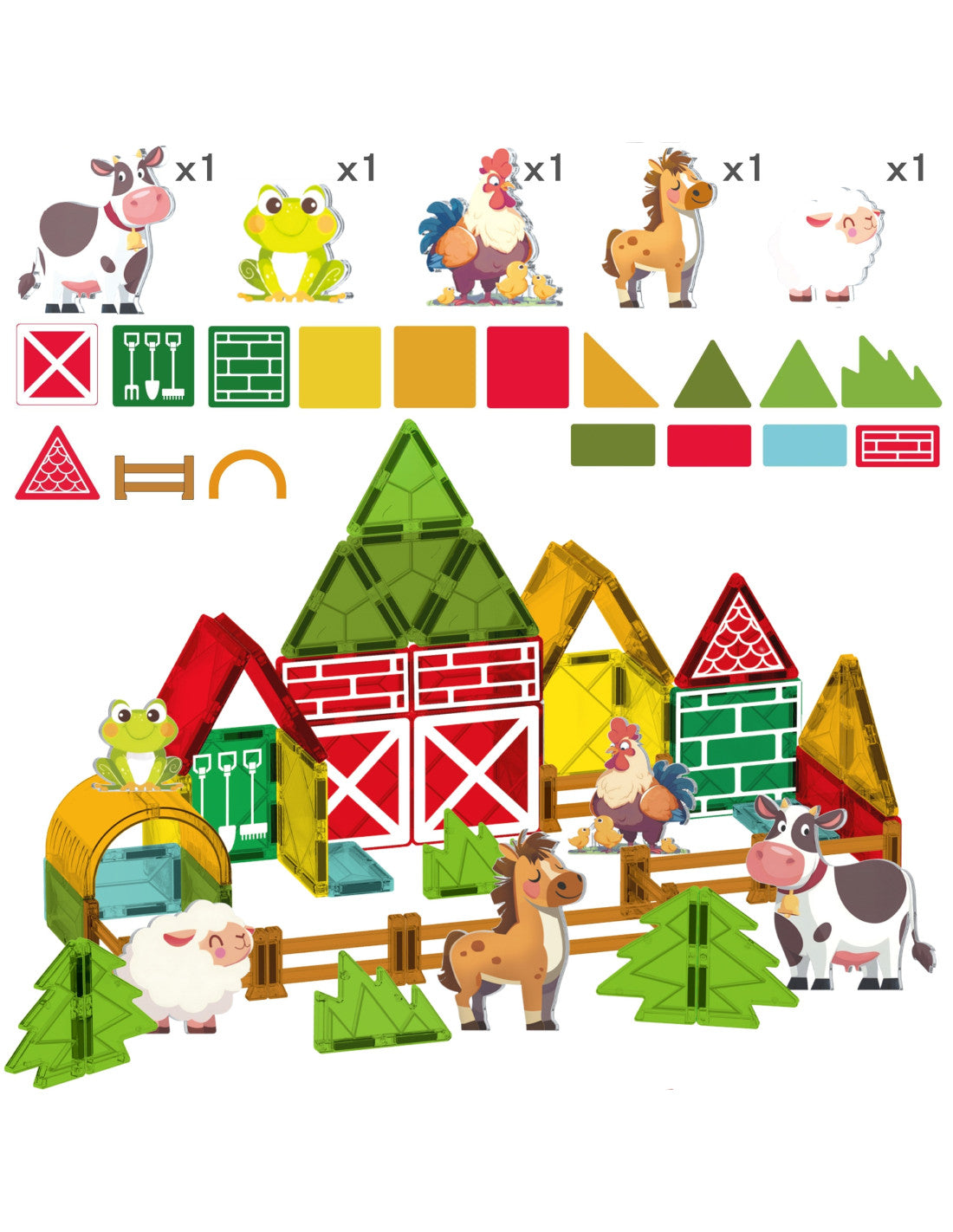 Magnētiskais konstruktors "Farm" (50 det.)