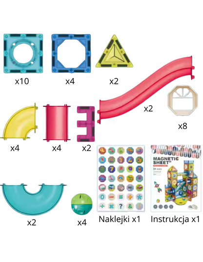 3D Magnētiskais konstruktors-trase (42 detaļas)