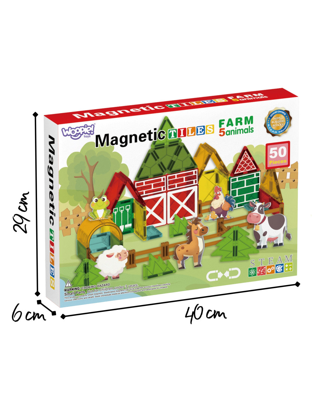 Magnētiskais konstruktors "Farm" (50 det.)