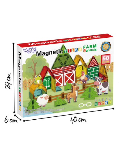 Magnētiskais konstruktors "Farm" (50 det.)