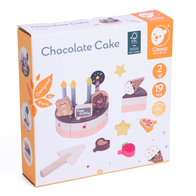 Koka rotaļlieta "Chocolate Cake"