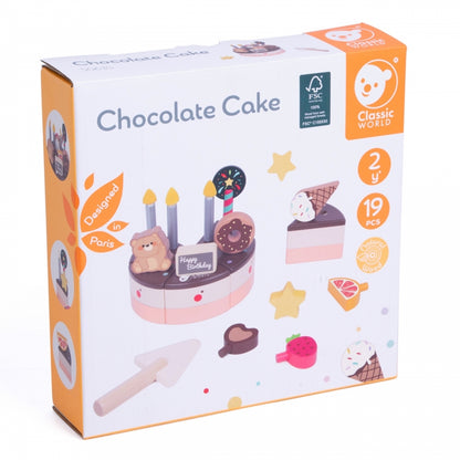 Koka rotaļlieta "Chocolate Cake"