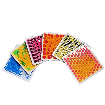 Teksturēti paklājiņi ar šķidrumu "Textured Liquid Mats" (6 gab.)