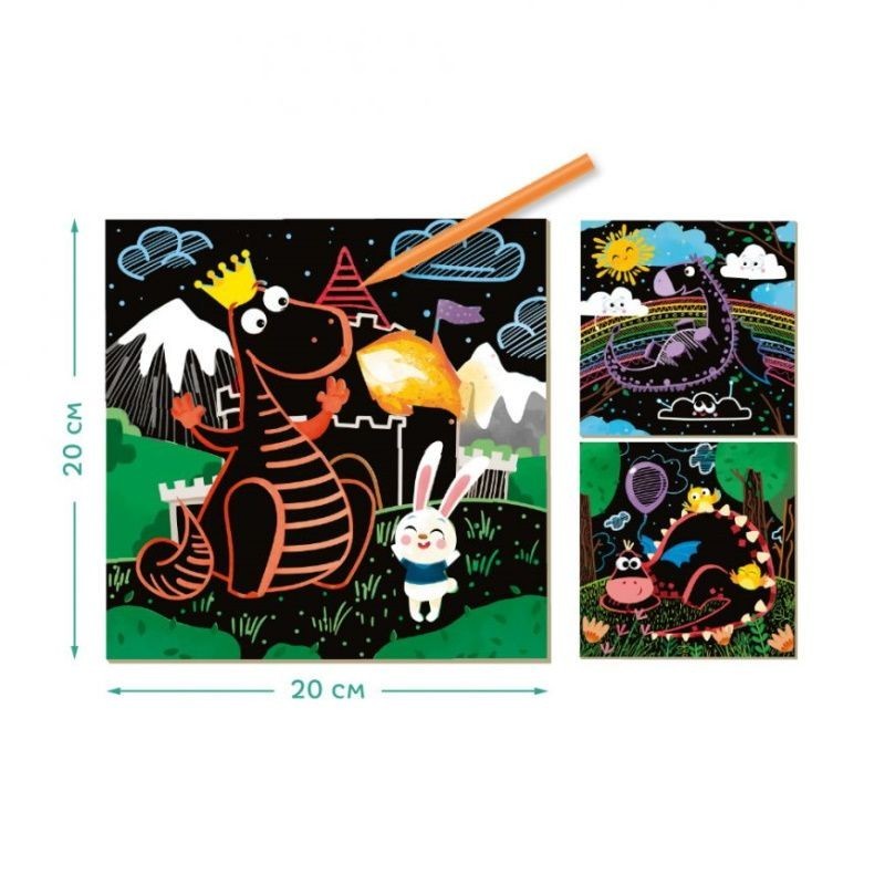 Набор для творчества "Scratch Set. Dragons"