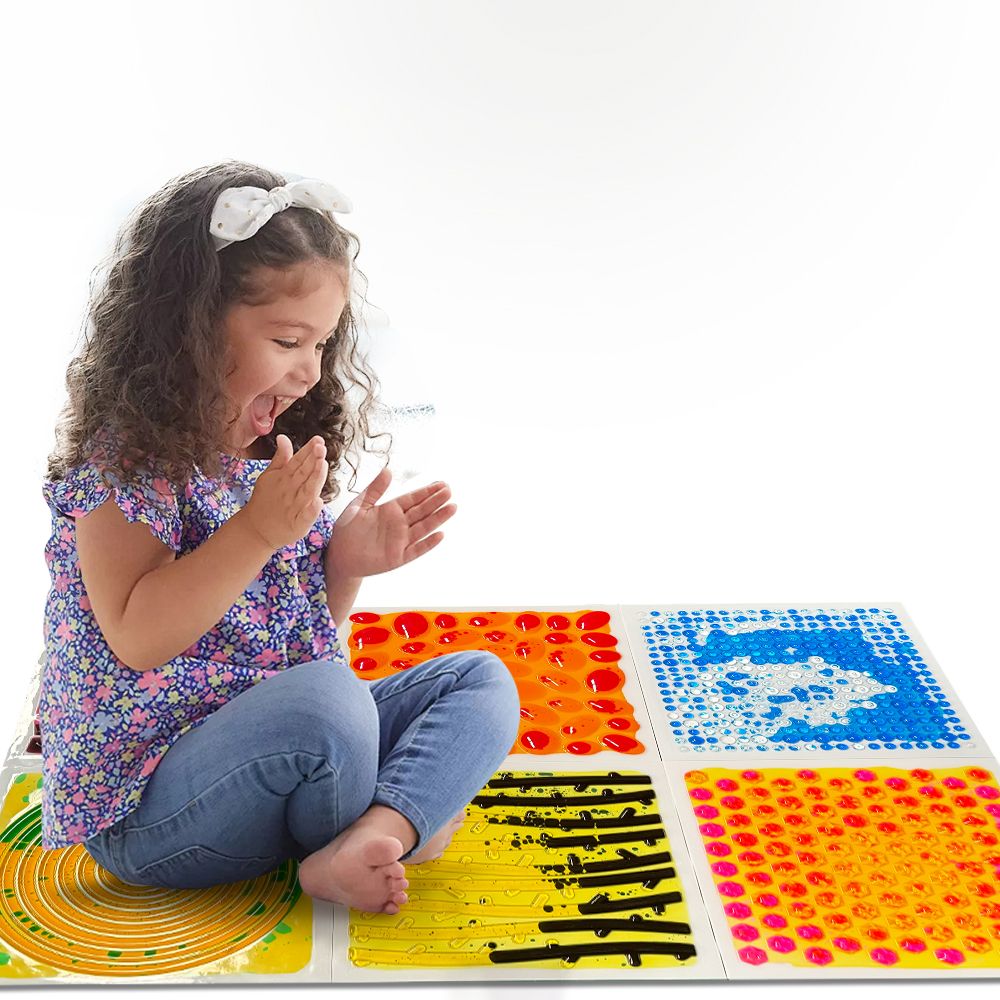 Teksturēti paklājiņi ar šķidrumu "Textured Liquid Mats" (4 gab.)