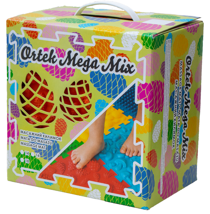 Rehabilitācijas ortopēdisko paklājiņu komplekts "HARD Puzzle Mega Mix 10 "