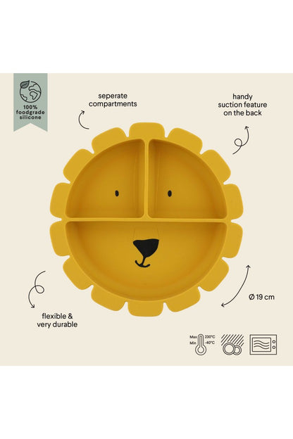 Silikona šķīvis ar piesūcekni "Mr. Lion"