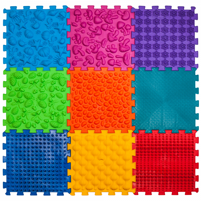 Ortopēdisko paklājiņu komplekts "Puzzle Mega Mix 9"