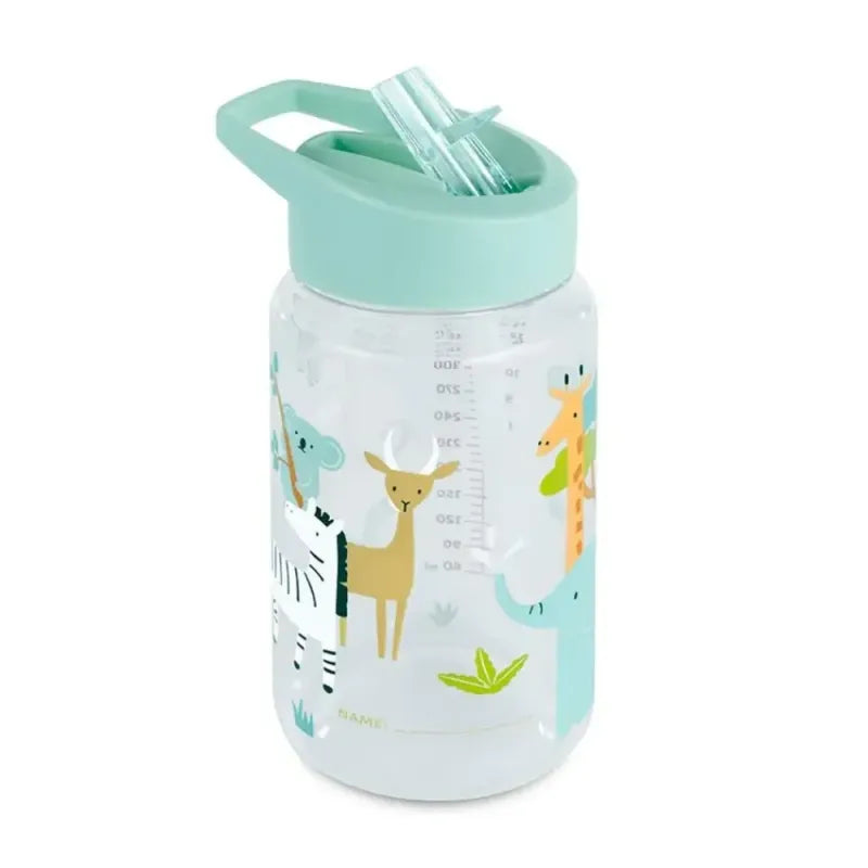 Ūdens pudele ar salmiņu "Jungle" (450 ml)