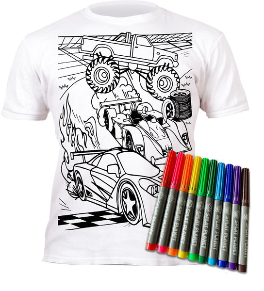 Krāsojamais t-krekls "Cars"