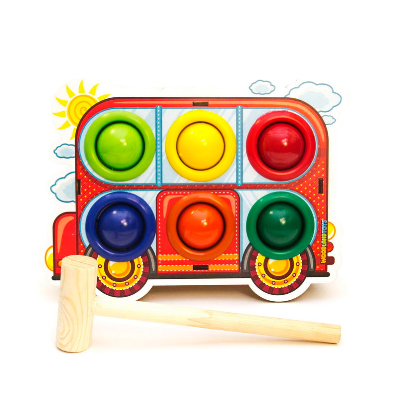 Деревянная стучалка "Автобус"