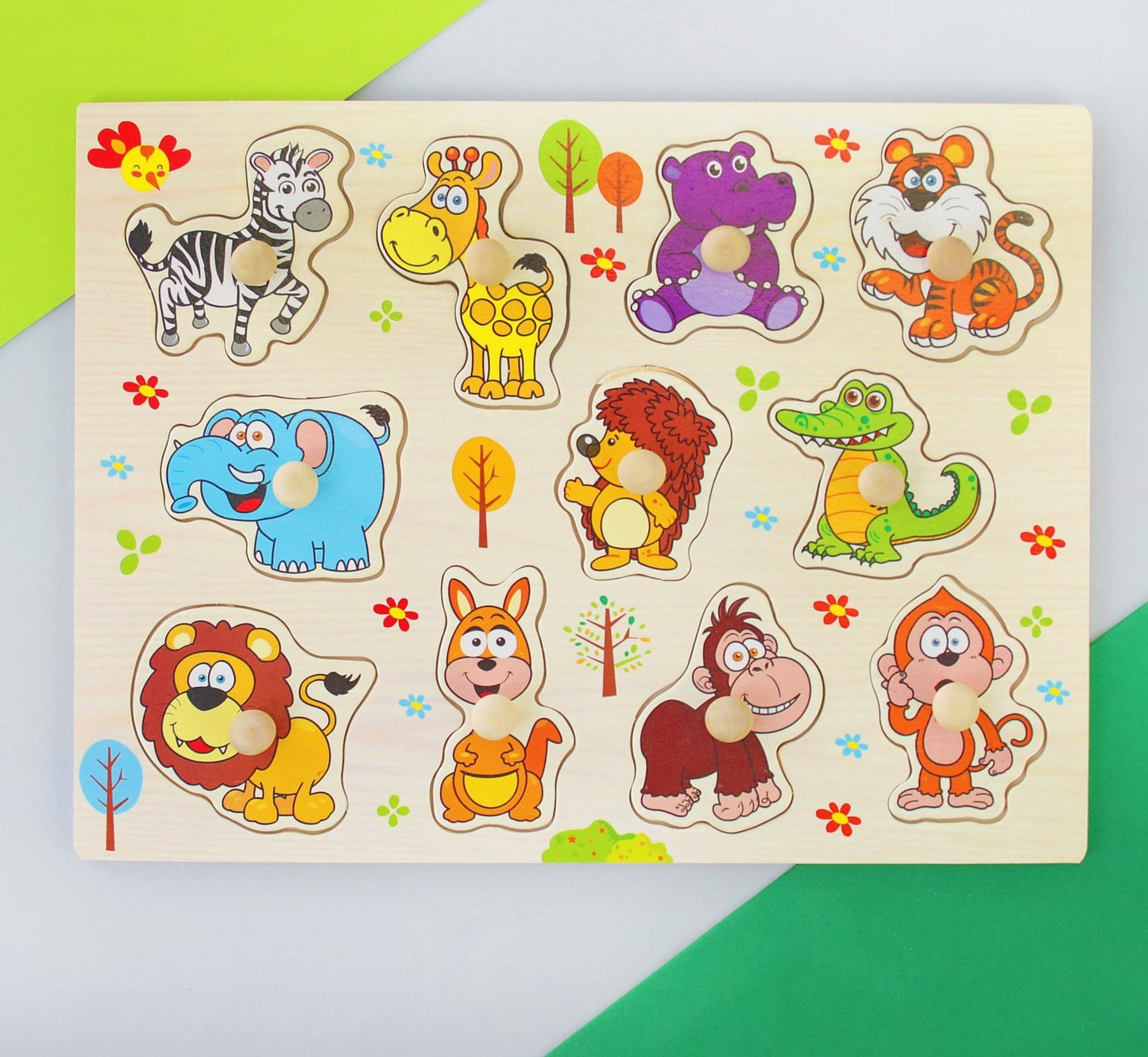 Wooden insert frame "Wild Animals"