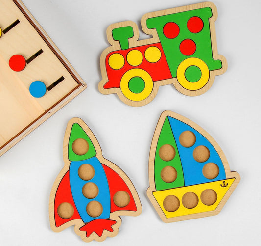 Wooden mosaic "Transport"