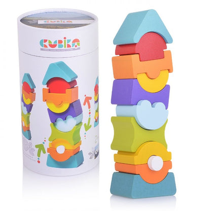 Wooden pyramid "Flexible Tower"