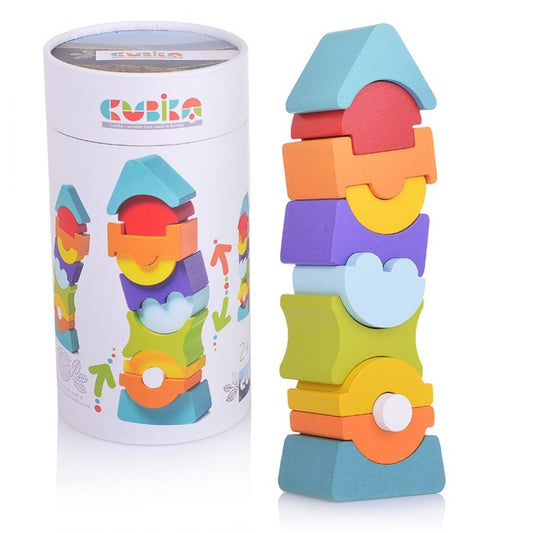 Wooden pyramid "Flexible Tower"