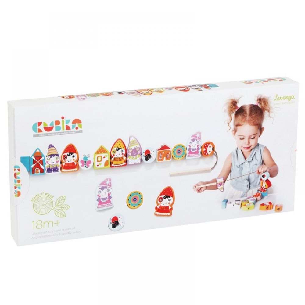 Wooden lacing game "Happy Dwarves"