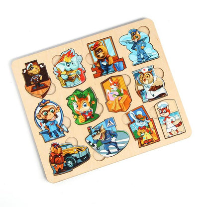 Деревянная рамка-вкладыш "Профессии"